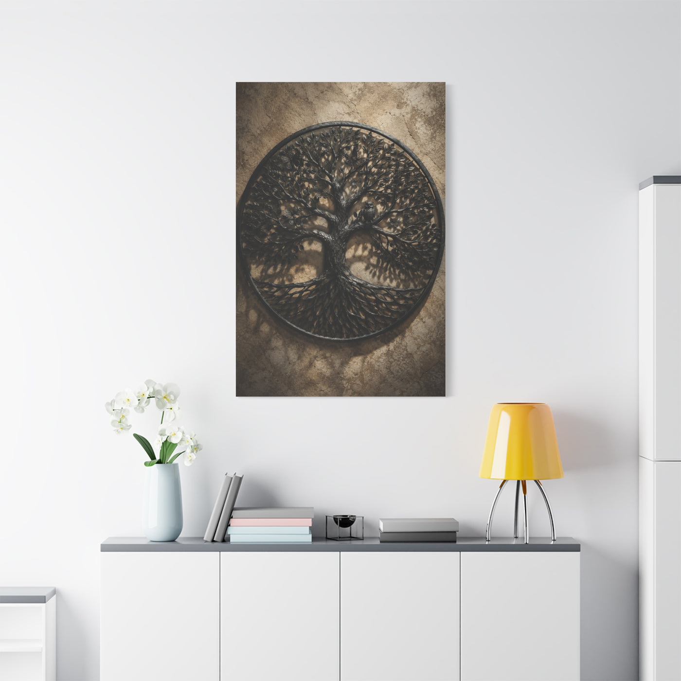Metal Tree of Life Sculptural Relief Trees Wall Art & Canvas Print