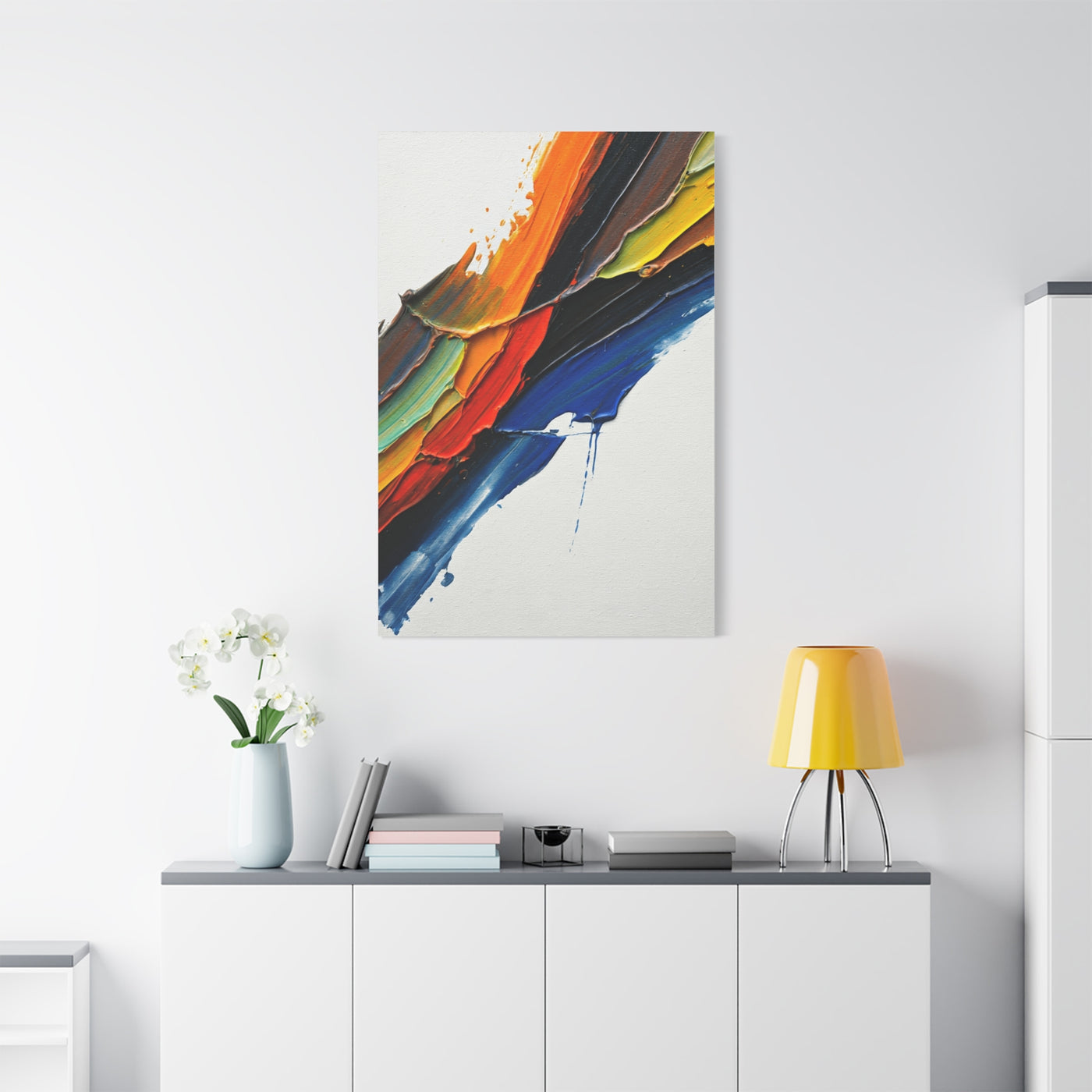 Expressive Multicolor Stroke Abstract Wall Art & Canvas Prints