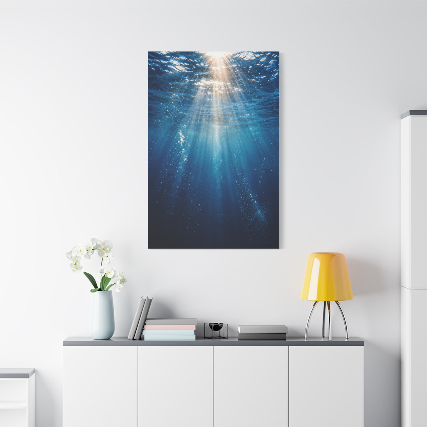 Underwater Sunlight Depth Ocean Scene Wall Art & Canvas Print