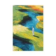 Impressionist Golf Course River Scene Wall Art & Canvas Print