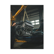 Ford Mustang Shelby GT350 Engine Installation Scene Wall Art & Canvas Prints