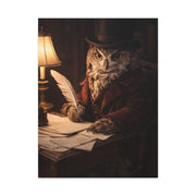 Gentleman Scholar Owl Portrait Wall Art & Canvas Print