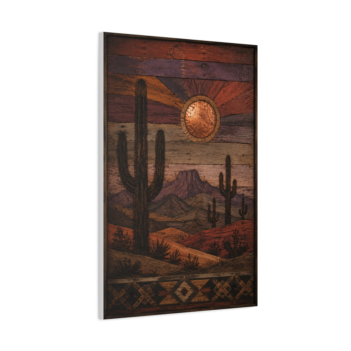Southwestern Reclaimed Wood Desert Wall Art & Canvas Print