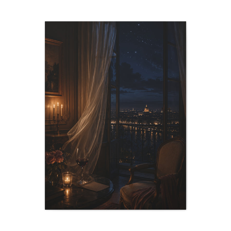 Candlelit Paris Night Romance Wall Art & Canvas Print