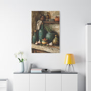Rustic Ceramic Pantry Shelf Still Life Wall Art & Canvas Print