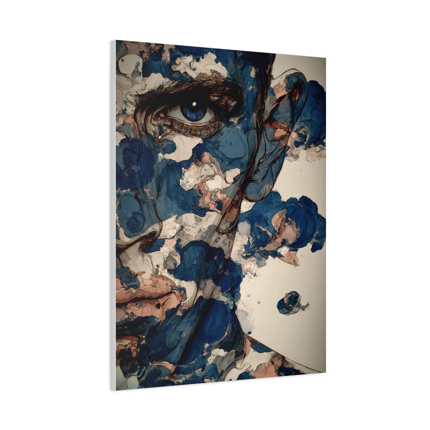Ink Cloud Portrait Abstract Wall Art & Canvas Print