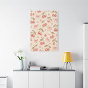 Pink Cherry Pattern Composition Wall Art & Canvas Print