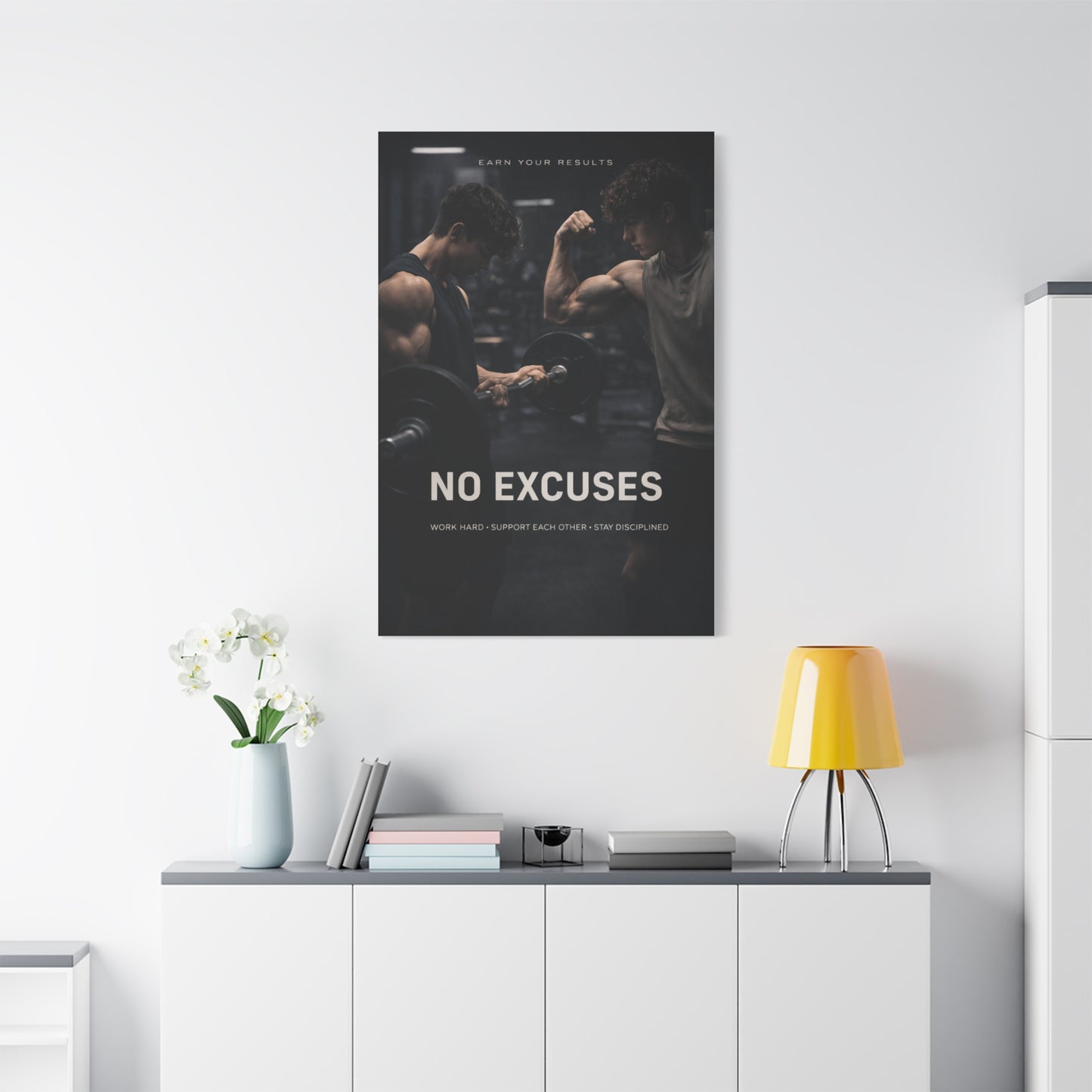 No Excuses Power Training Wall Art & Canvas Print