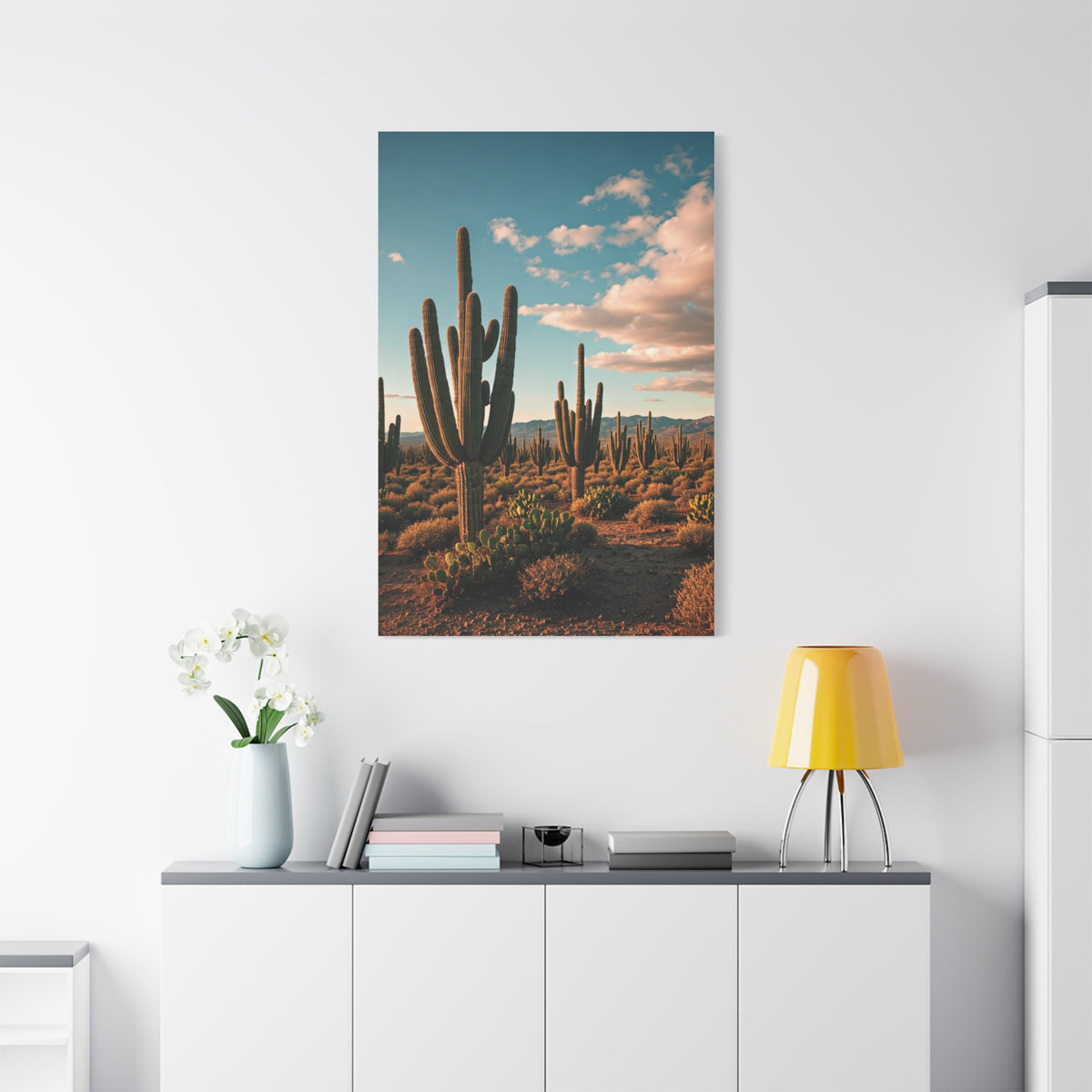 Golden Desert Saguaro Panorama Wall Art & Canvas Prints
