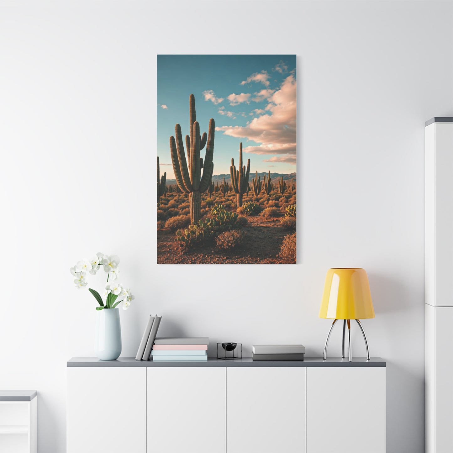 Golden Desert Saguaro Panorama Wall Art & Canvas Prints