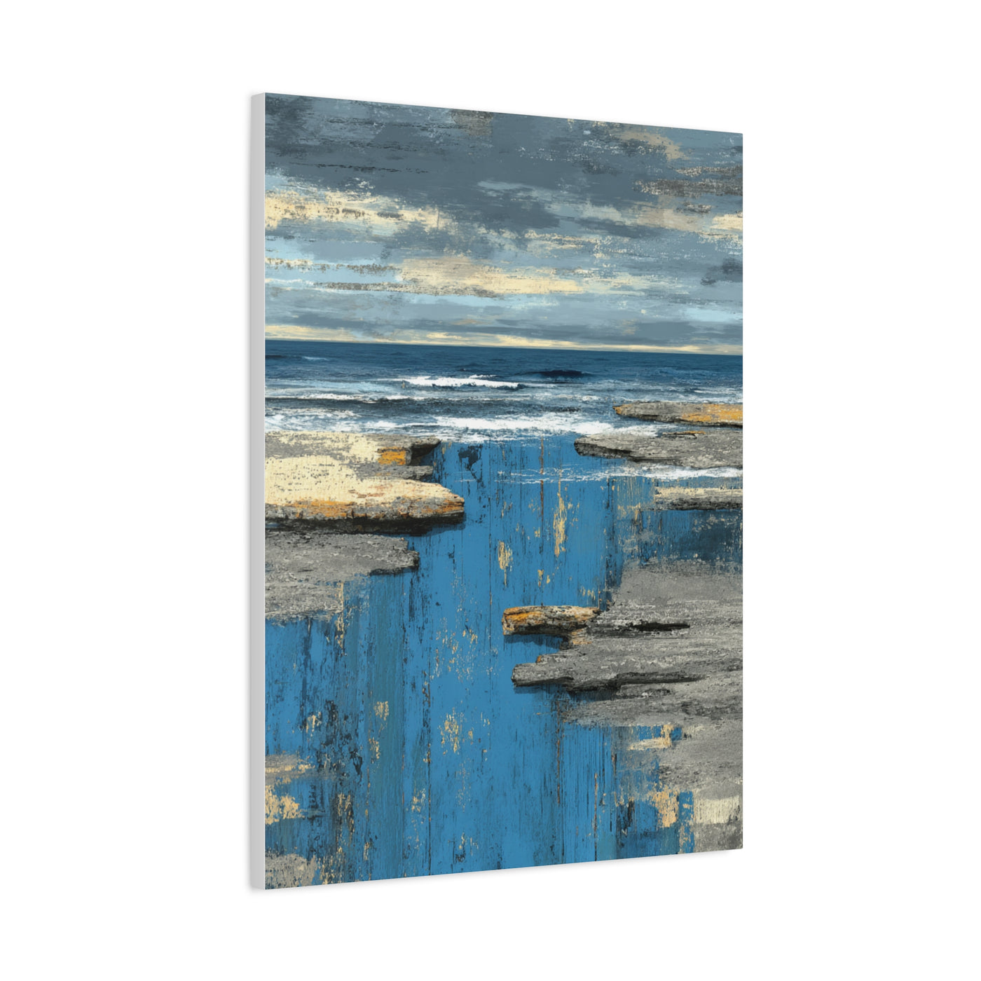 Coastal Horizon Abstract Seascape Wall Art & Canvas Print