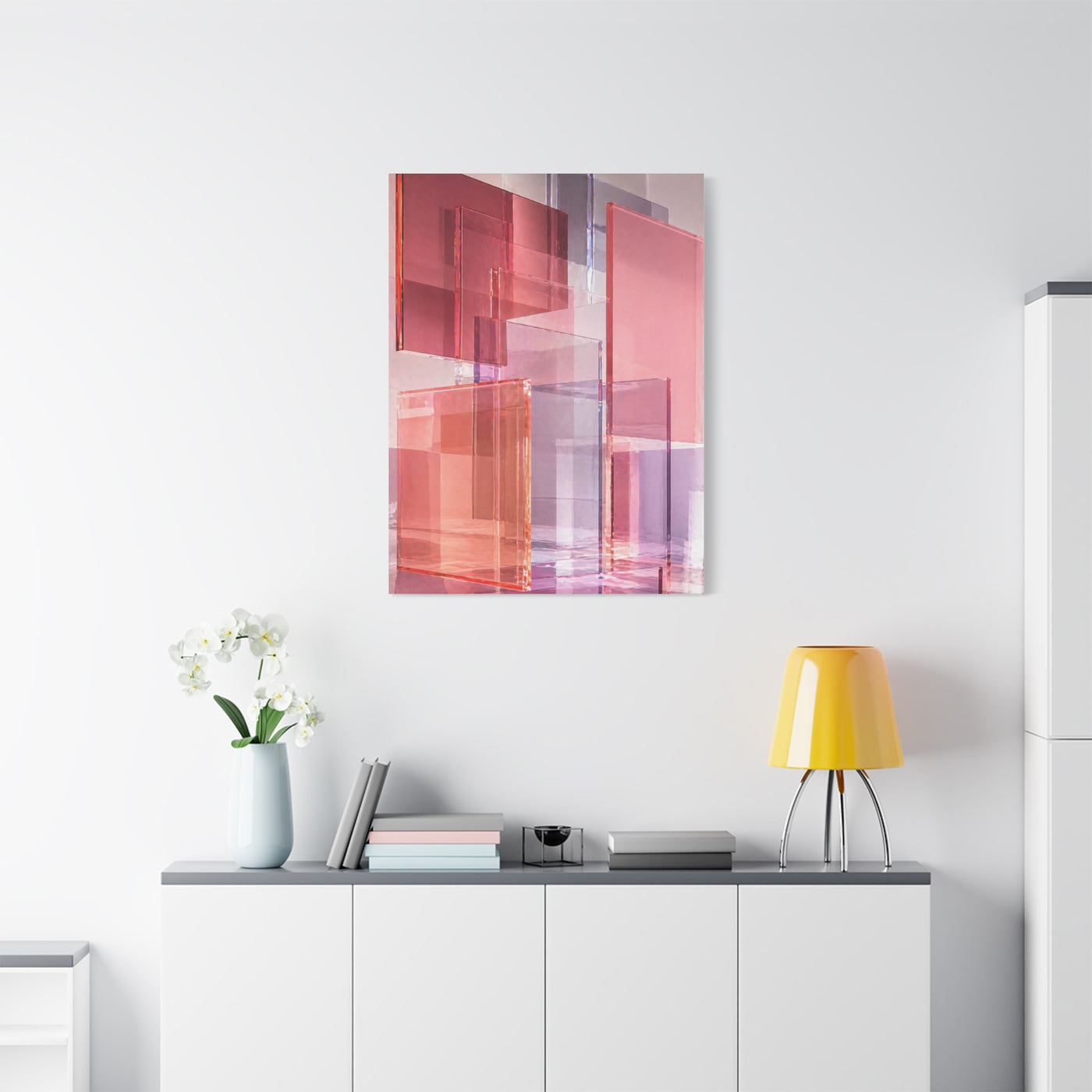 Blush Acrylic Glass Illusion Wall Art & Canvas Print
