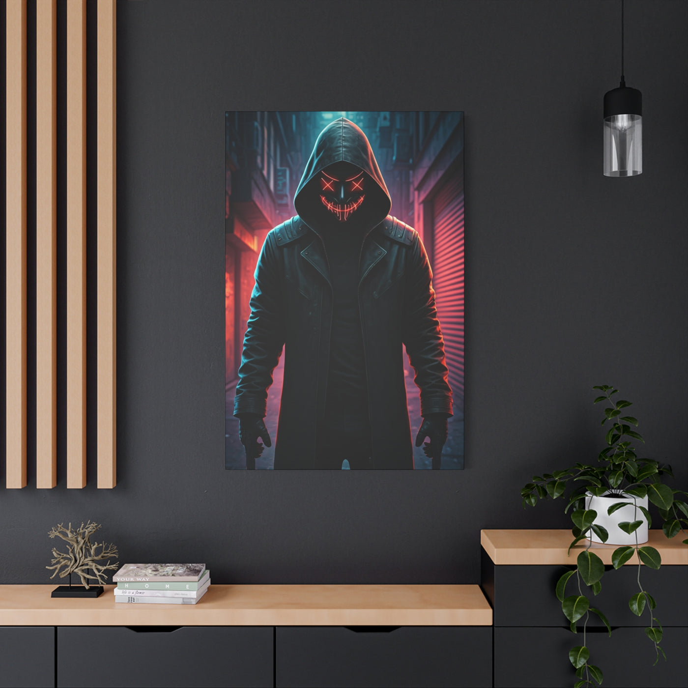 Crimson Smile Night Enforcer Wall Art & Canvas Prints