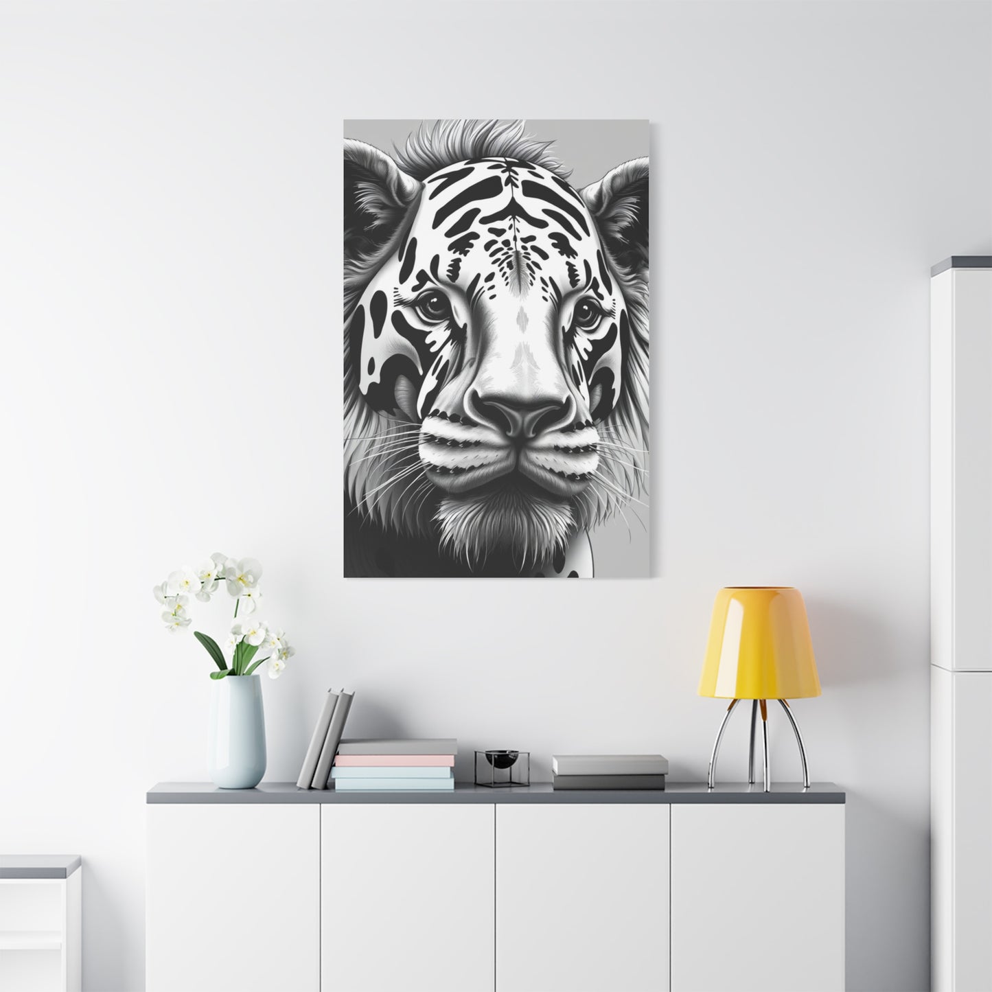 Black and White Illustrations Art Supreme Canvas Wall Art & Canvas Print