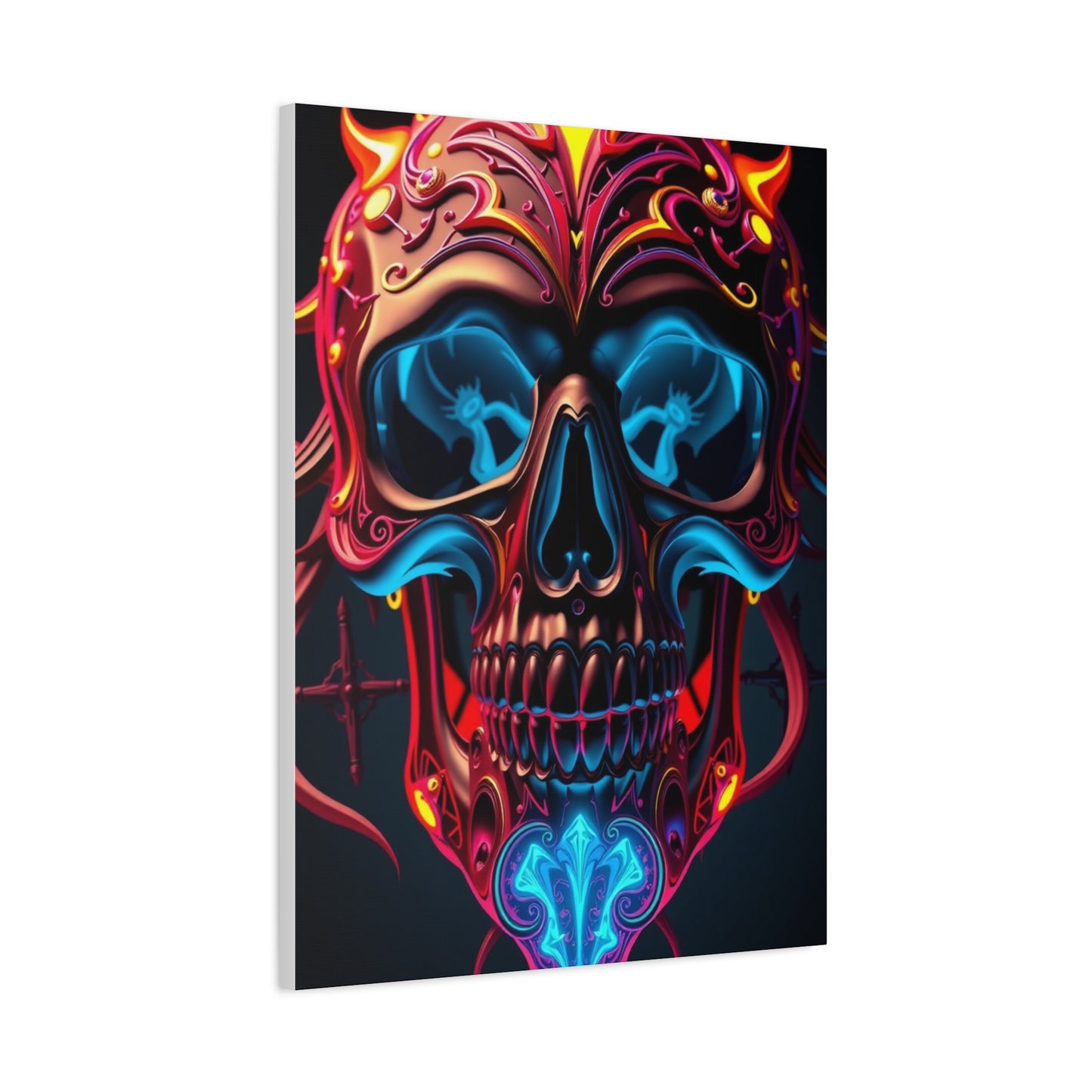 Supreme 3D Trippy Skull Art By Ali Gulec Art Wall Art & Canvas Print