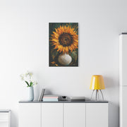 Luxury Impasto Sunflower Vase Painting Wall Art & Canvas Print