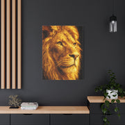 Golden Lion Portrait Wall Art & Canvas Print