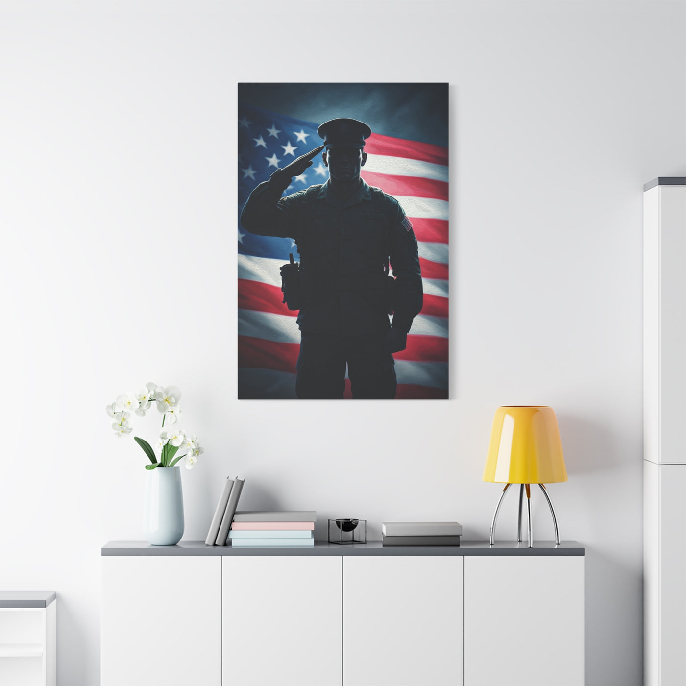 Saluting Soldier American Pride Wall Art & Canvas Prints