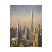 Dubai Skyline Golden Sunset Elegance Wall Art & Canvas Print
