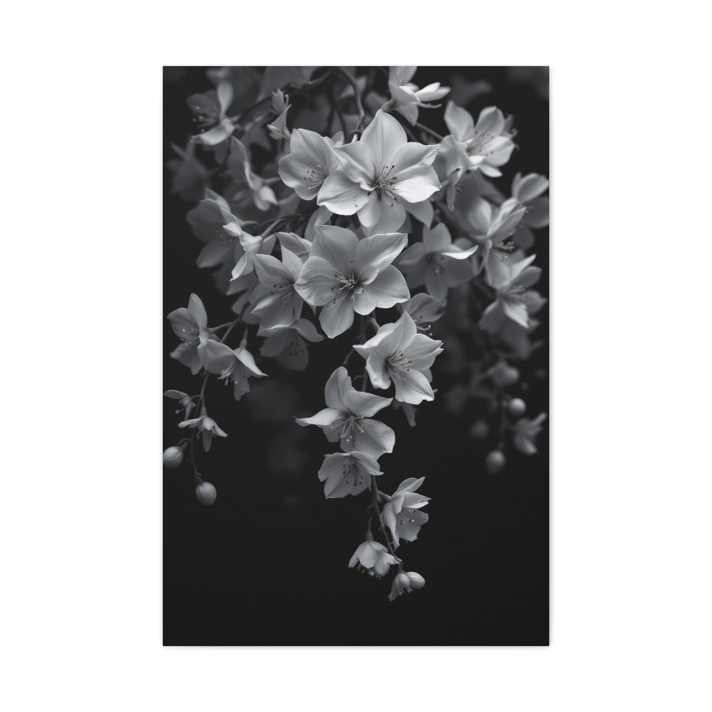 Cascading Cherry Blossom Branch Wall Art & Canvas Prints