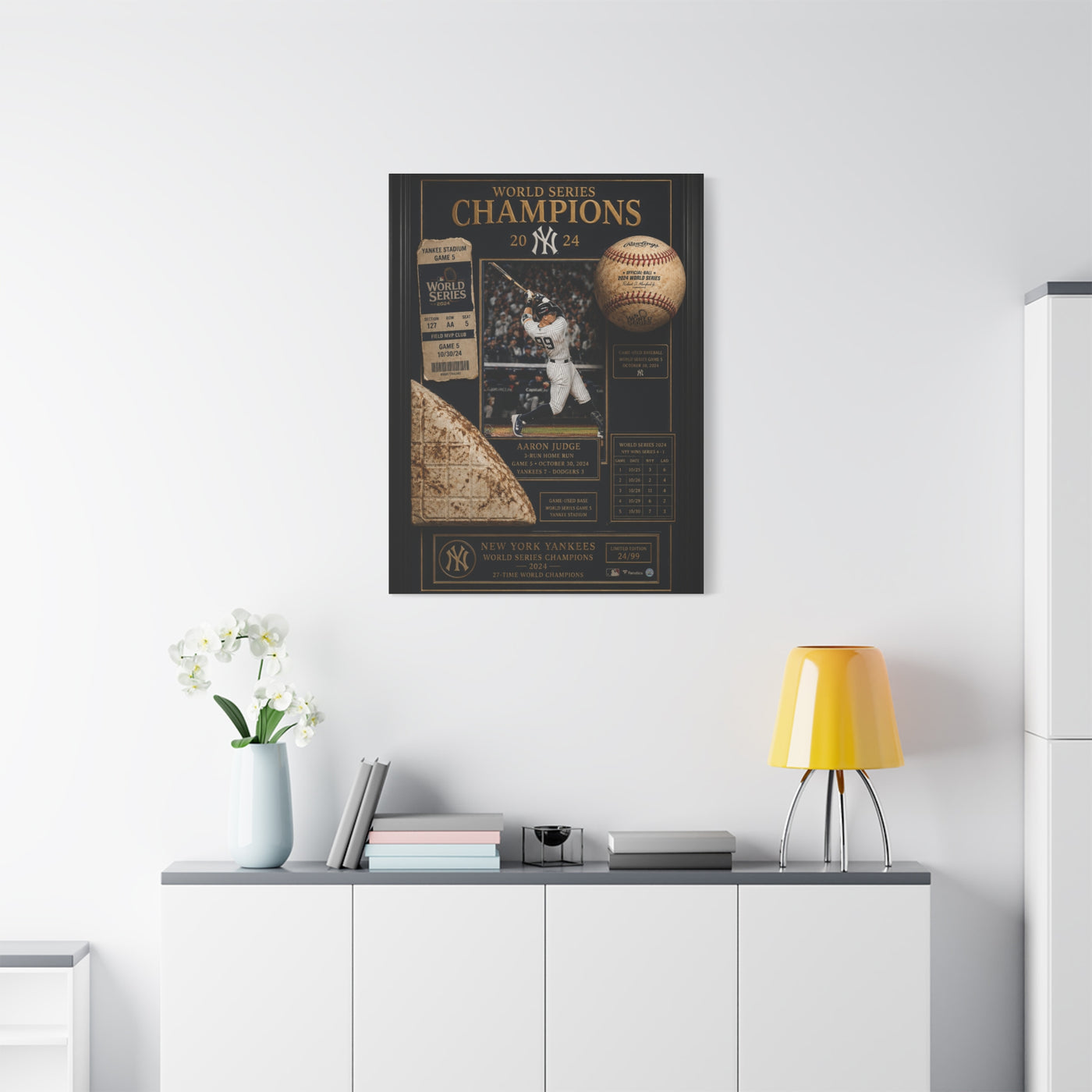 World Series Champions Yankees Memorabilia Wall Art & Canvas Print