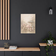 Vintage Pastel Mushroom Meadow Wall Art & Canvas Print