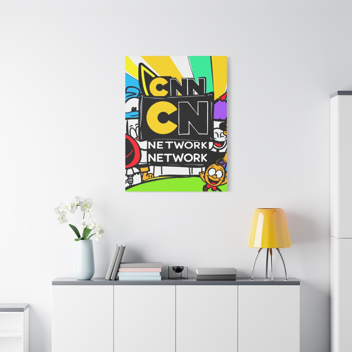 Chic Cartoon Mosaic Canvas Wall Art & Canvas Print