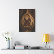 Folk Art Santa Gourd Plaque Wall Art & Canvas Print