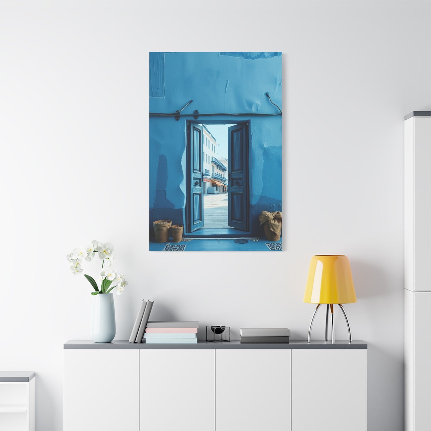 Blue and White Art Supreme Canvas Wall Art & Canvas Print