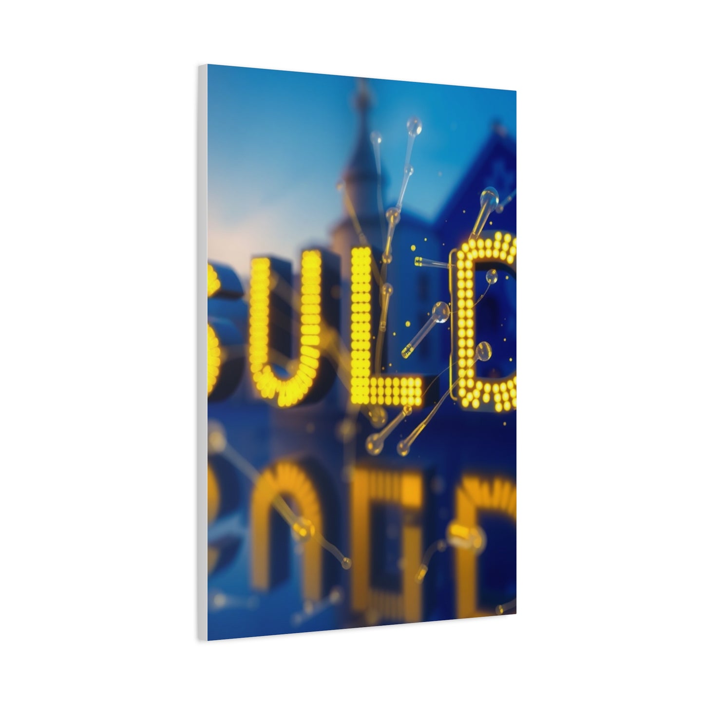 Blue & Yellow Art Luxury Canvas Wall Art & Canvas Print