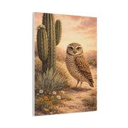 Desert Burrowing Owl Landscape Wall Art & Canvas Print