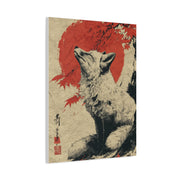 Japanese Ink Fox Minimalism Wall Art & Canvas Print
