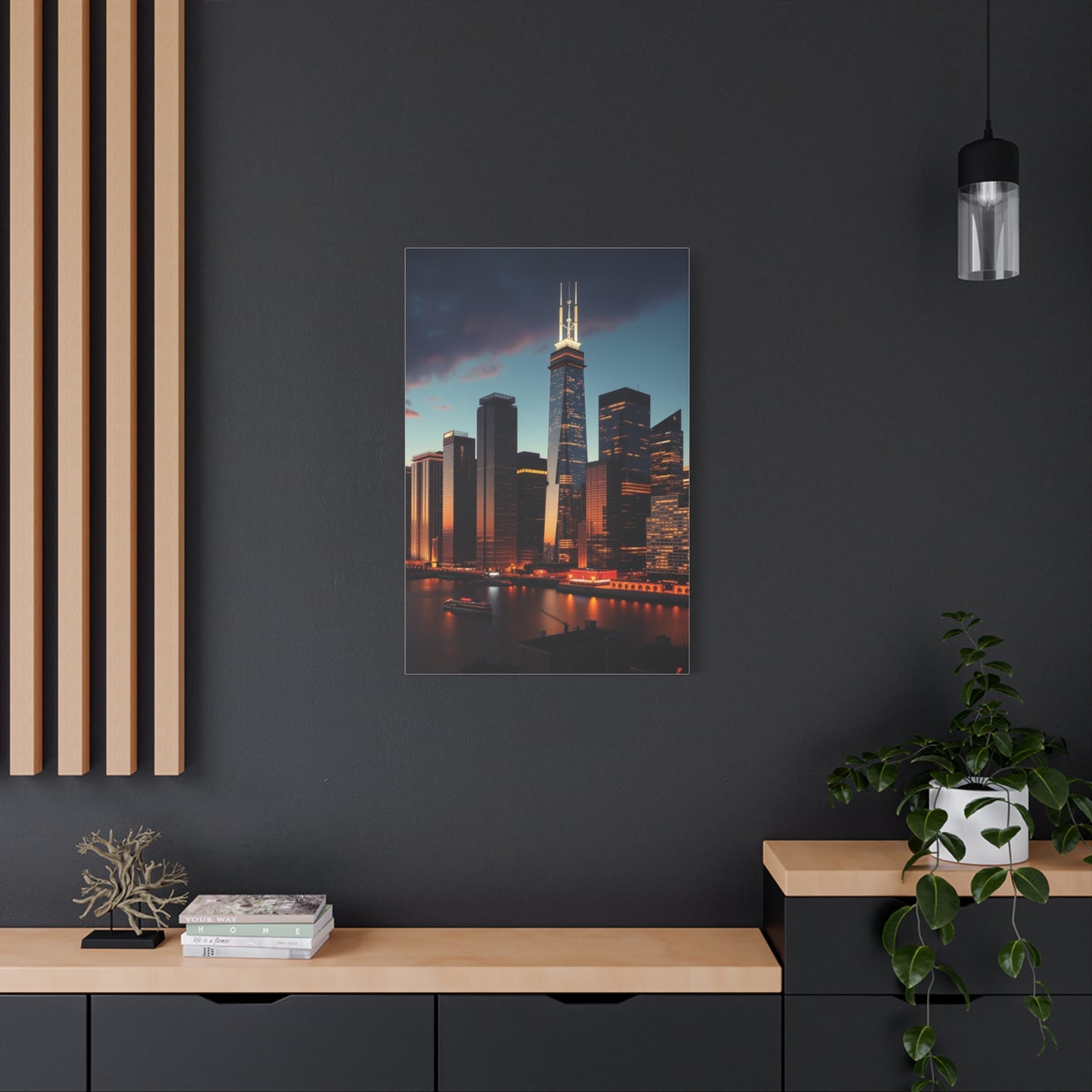 Chicago Skylines Art Supreme Canvas Wall Art & Canvas Print