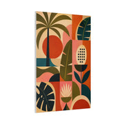 Mid-Century Geometric Tropical Composition Wall Art & Canvas Print