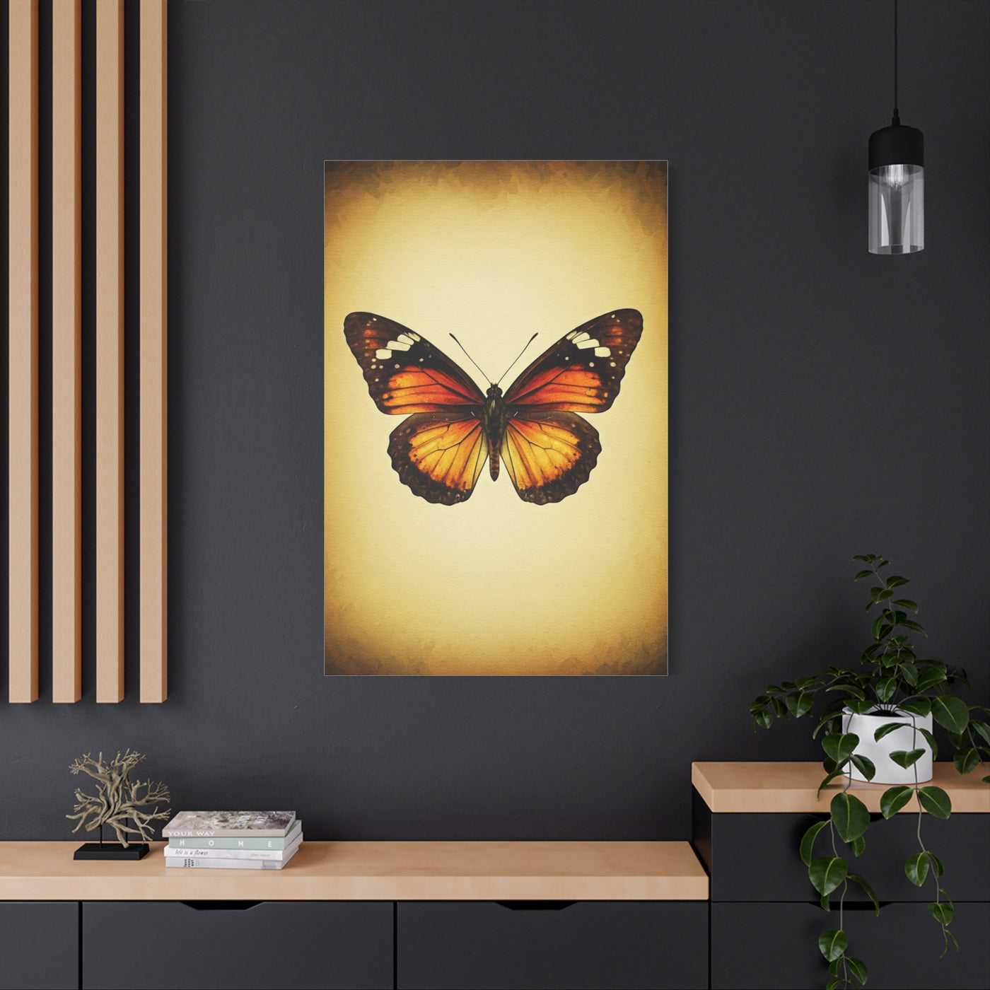 Vintage Monarch Butterfly Illustration Wall Art & Canvas Prints