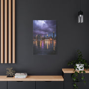 New York Skyline Rainstorm Reflections Wall Art & Canvas Print