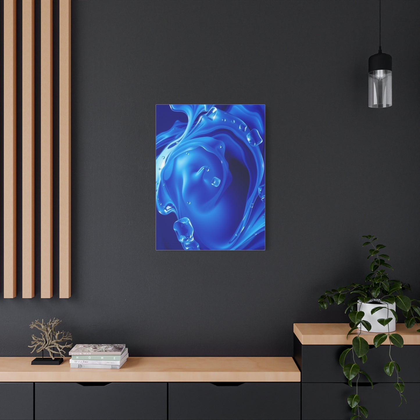 Vision Blue and White Art Art Wall Art & Canvas Print