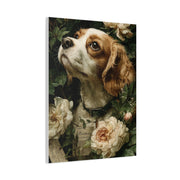 Cavalier King Charles Spaniel Rose Garden Portrait Wall Art & Canvas Print