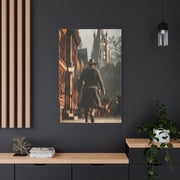 Gunslinger Walking the Frontier Street Wall Art & Canvas Print