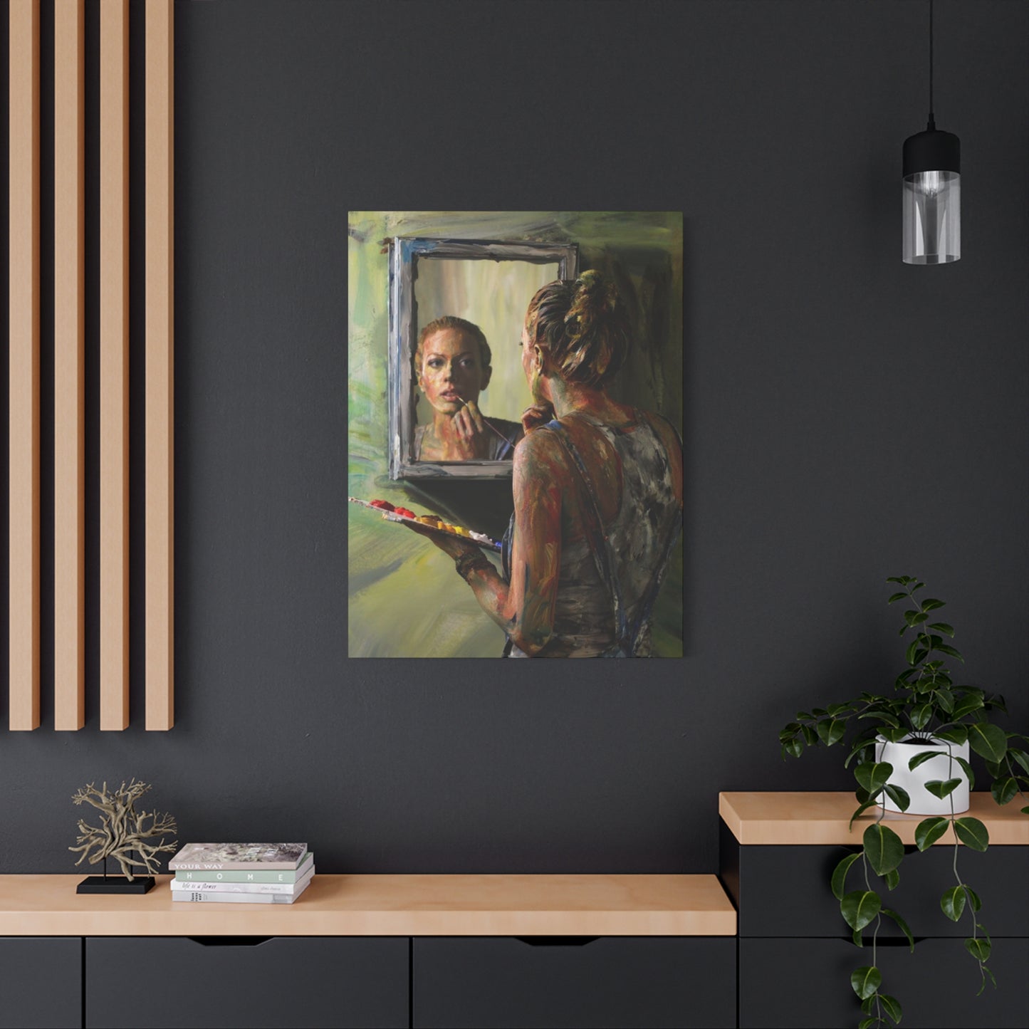 Girl Painting A Painting Mixed Media Wall Art & Canvas Prints