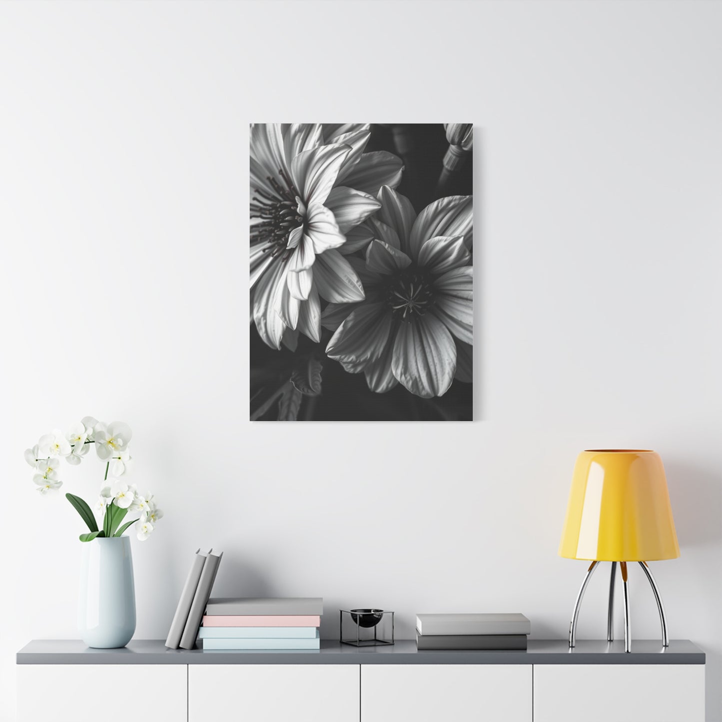 Opulent Petals in Duotone Wall Art & Canvas Print
