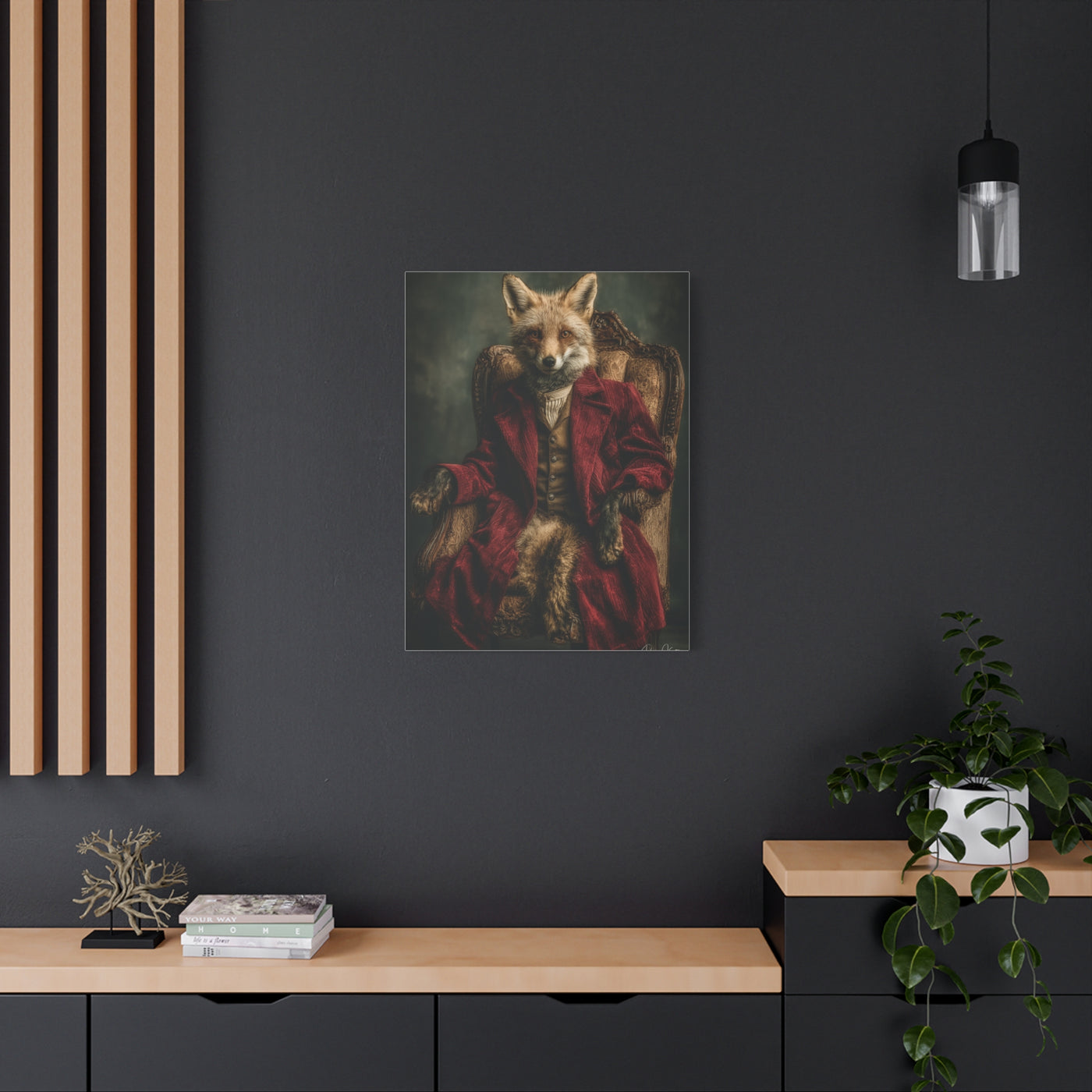 Gentleman Fox Aristocratic Portrait Wall Art & Canvas Print