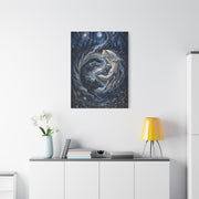 Yin Yang Cosmic Wolves Balance Scene Wall Art & Canvas Print