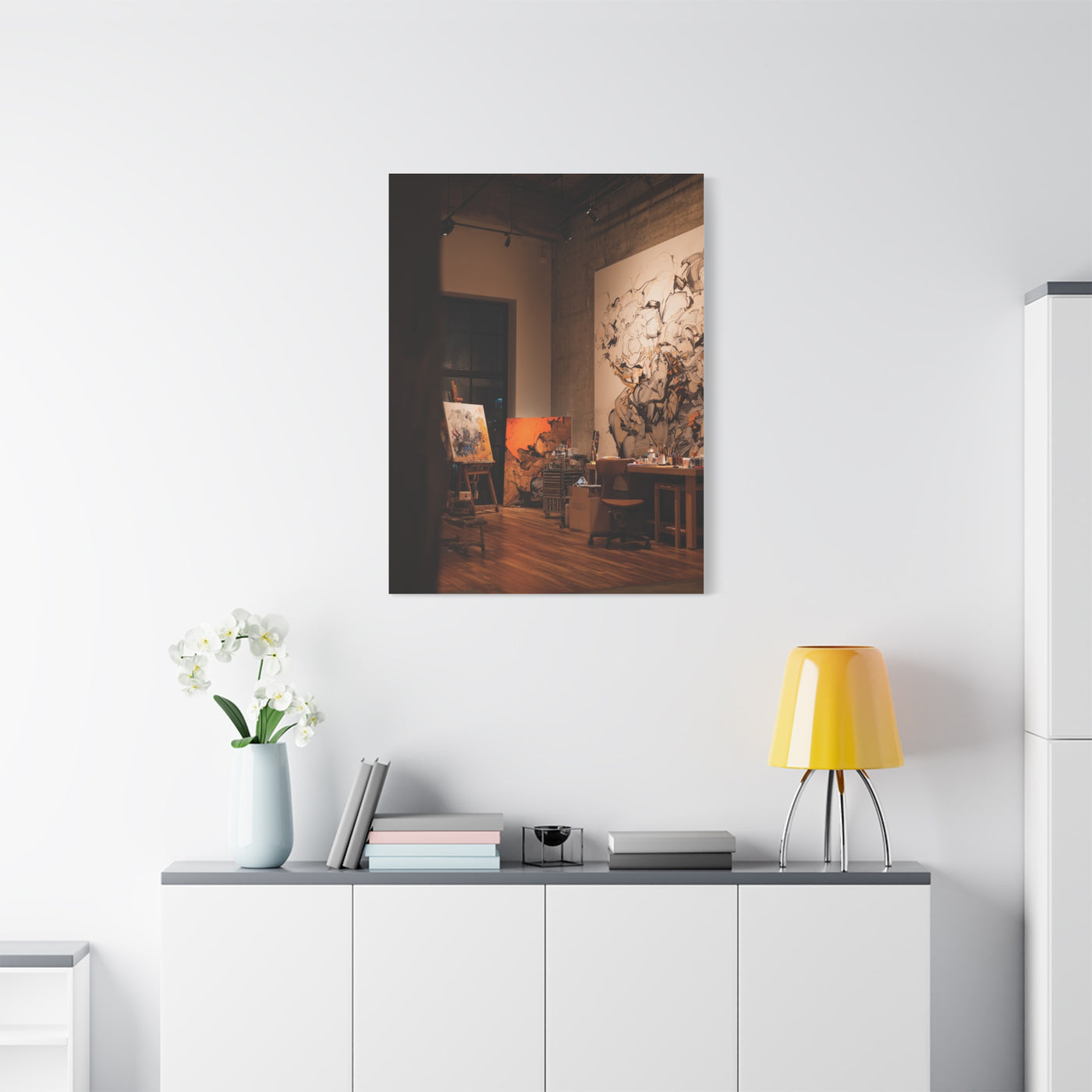 Bold Contemporary Creative Studio Workspace Wall Art & Canvas Print