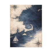 Vintage Nautical Map Ocean Composition Wall Art & Canvas Print