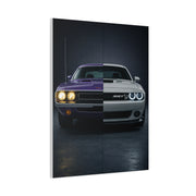 Dodge Challenger Heritage Split 1970 vs Modern SRT Wall Art & Canvas Prints