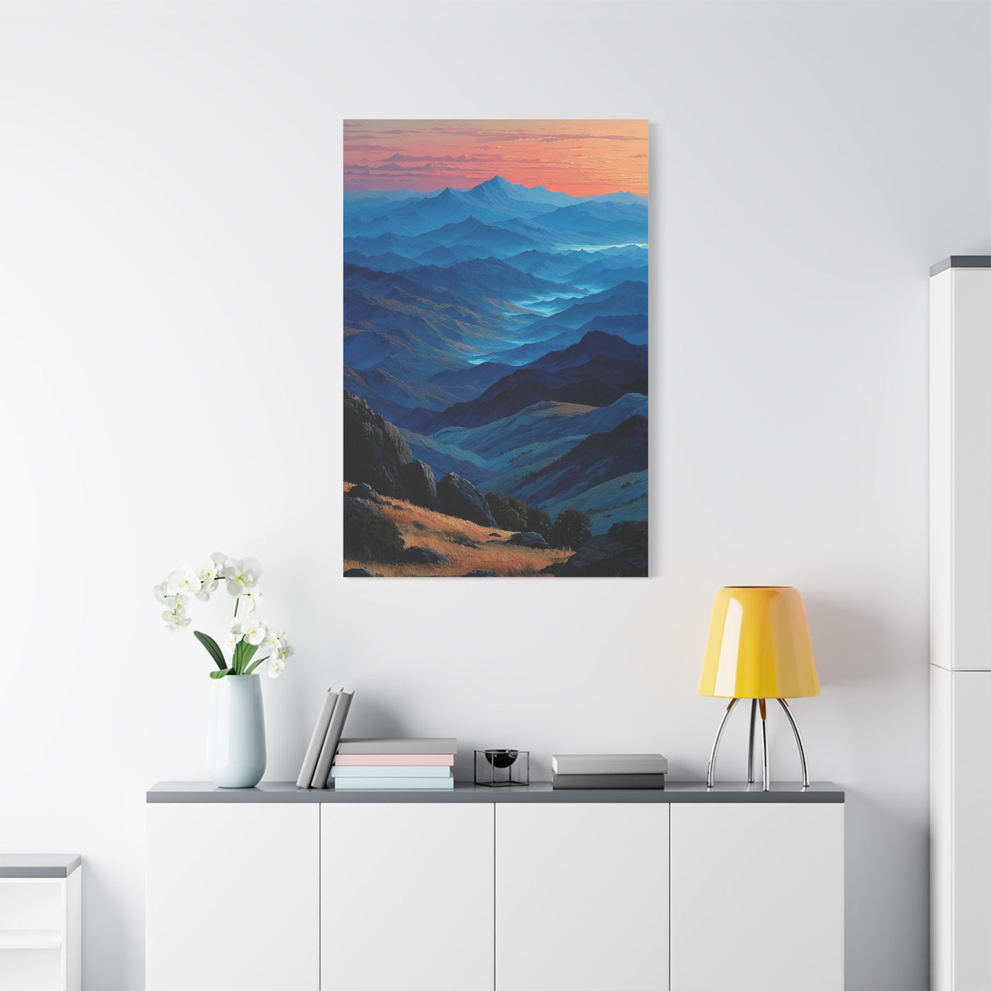 Blue Ridge Dawn Mountain Layers Wall Art & Canvas Print