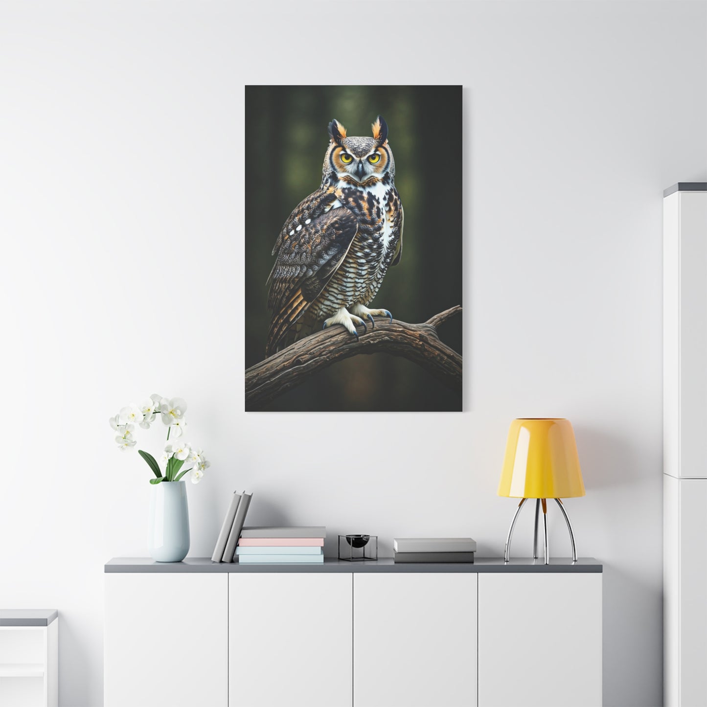 Majestic Owl Perch Wall Art & Canvas Prints