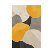 Pebble Form Mustard & Neutral Abstract Wall Art & Canvas Print