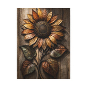 Hammered Metal Sunflower Sculpture Wall Art & Canvas Print